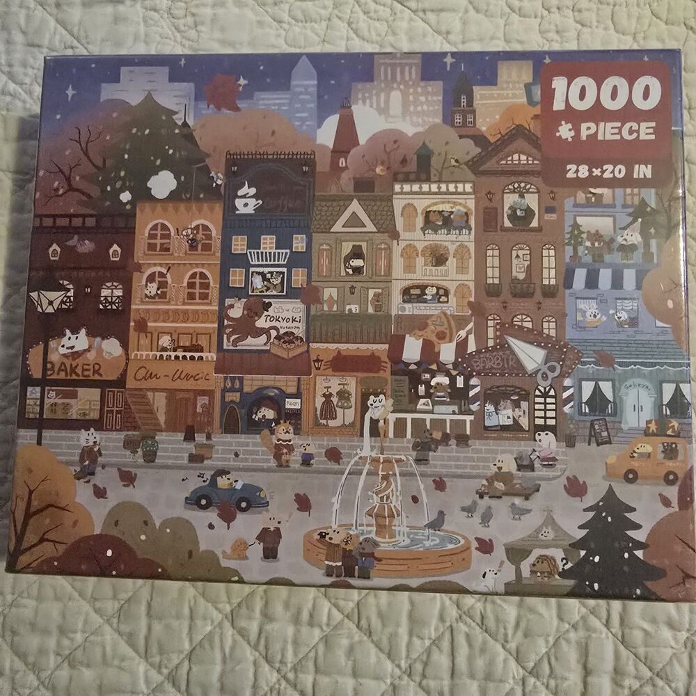 Little Ones Town Square 1000 Piece Puzzle New Sealed
